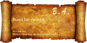 Buella Arvid névjegykártya
